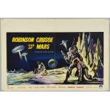 Robinson Crusoe On Mars (1964) Belgian film poster, Sci Fi, Paramount, folded (14 X 21)