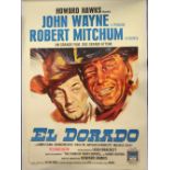 El Dorado (1967) Italian 2 Foglio film poster, western starring John Wayne, Robert Mitchum,