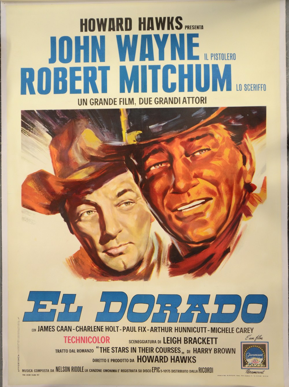 El Dorado (1967) Italian 2 Foglio film poster, western starring John Wayne, Robert Mitchum, - Image 2 of 4