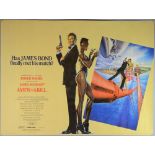 James Bond A View To A Kill (1985) British Quad film poster, Style A, artwork by Daniel Goozee,