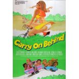 Carry on Behind (1975) British One Sheet film poster, Rank Organisation, folded 27 x 40 inches69 x