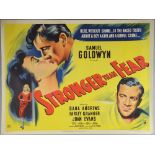 Stronger Than Fear (1950) Two British Quad film posters, starring Dana Andrews & Farley Granger,