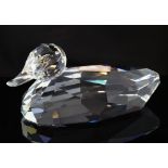Swarovski crystal Giant Mallard Duck,  part of the Beauties of the Lake collection, designed by
