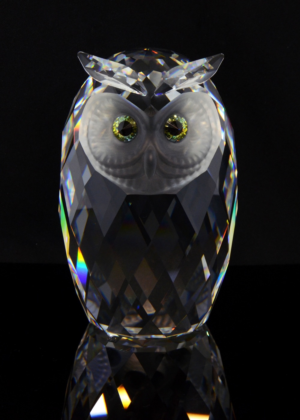Swarovski silver crystal giant owl , No. 010125, part of the Woodland Friends family. Designed by - Image 2 of 2
