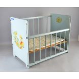 Doll's drop-side cot, 40cm x 53cm x 30cm,