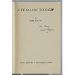 Enid Blyton Five gone off the camp signed No dust wrapper. Name written in pencil on back of title