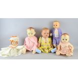 Five 20th century dolls,Provenance:  From a single owner collection of over 300 dolls including: