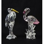 Swarovski silver crystal Heron from the Feathered Beauties theme with black accent to head and
