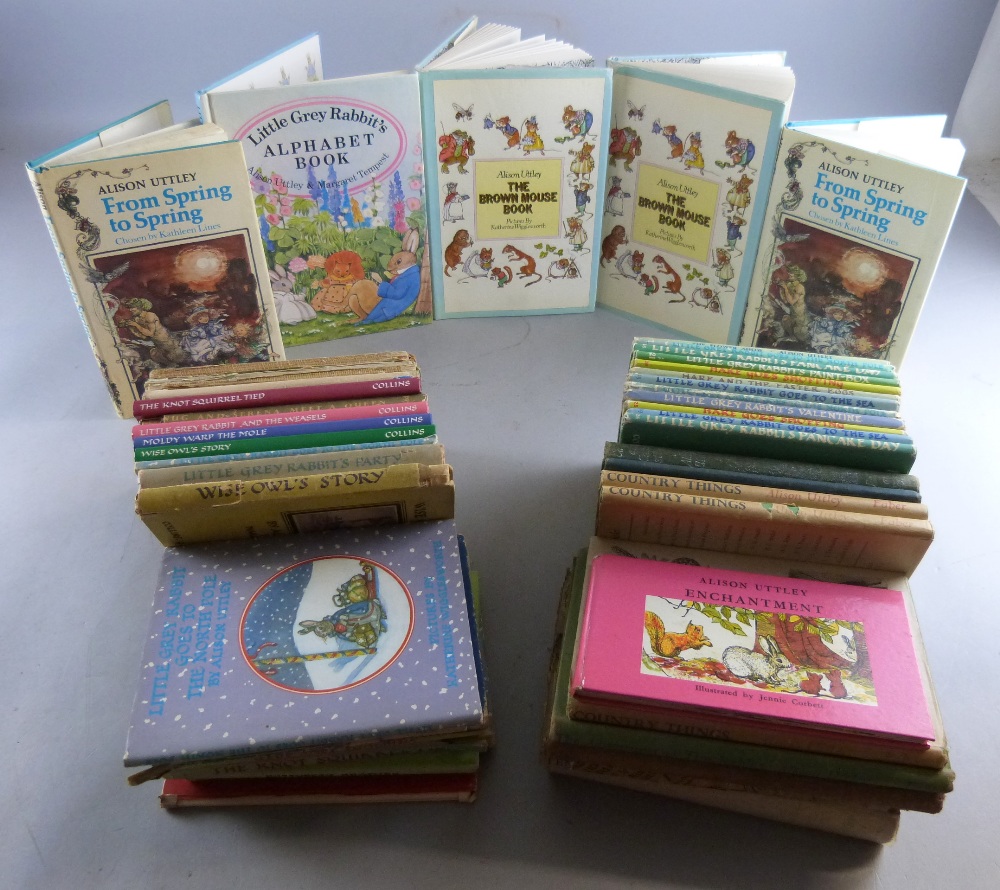 Collection of Alison Uttley Little Grey Rabbit stories together with other books relating to Uttley,