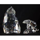 Swarovski Iluliac giant Iceberg no. 837625 designed by Mario Dilitz in carrying case, and a clear