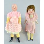 Late 19th/early 20th century French bisque headed doll stamped  STBJ 60 Paris 13/0,  23cm and a