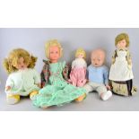 Five 20th century dolls, Provenance:  From a single owner collection of over 300 dolls including: