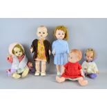 Five 20th century dolls,Provenance:  From a single owner collection of over 300 dolls including: