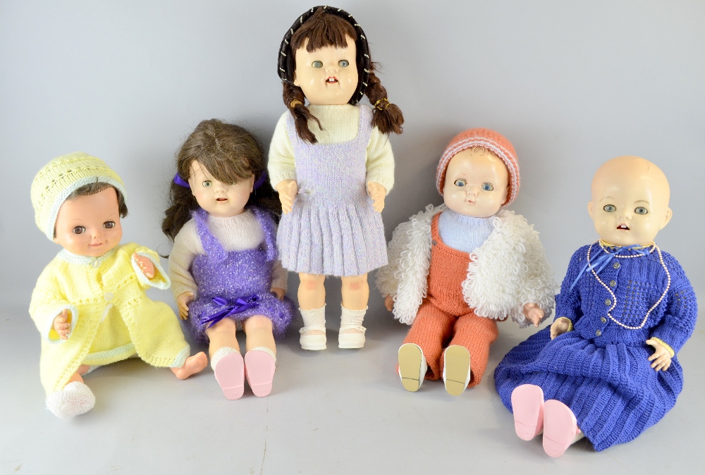 Five 20th century dolls, Provenance:  From a single owner collection of over 300 dolls including: