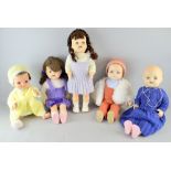 Five 20th century dolls, Provenance:  From a single owner collection of over 300 dolls including: