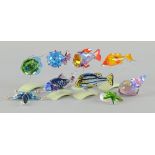 Swarovski crystal Exotic Fish and South Sea collection, seven boxed fish nos. 626200-626206 and