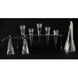 Swarovski crystal Stalactite five candle holder on a chrome stand no.182484 and a crystal