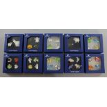 Ten packs of Swarovski crystal to include some from the 'Sparkling Treasures' series and magnets