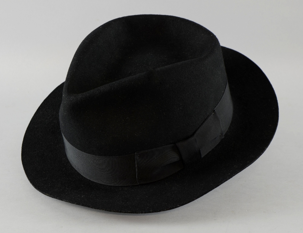 Michael Jackson, A black fedora hat by Shannon Phillips, worn by Michael Jackson on stage during his