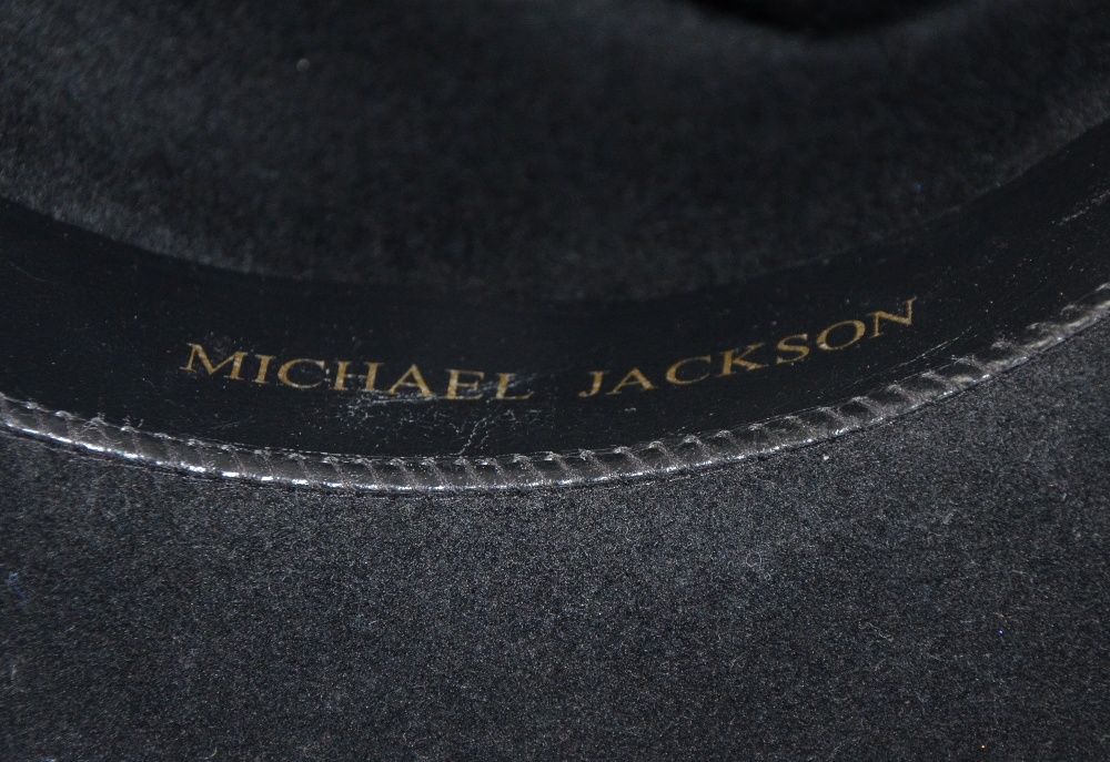 Michael Jackson, A black fedora hat by Shannon Phillips, worn by Michael Jackson on stage during his - Image 4 of 4