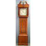 18th century oak and mahogany cross banded eight day longcase clock by Joseph Booth of Bridport,