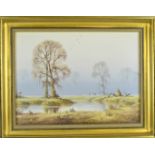 Spencer Coleman landscape oil on canvas, signed, gilt frame