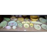 Collection of Carlton Ware china, mostly leaf moulded dishes,