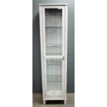 White painted and glass display cabinet