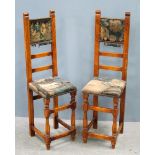 A pair of 19th century correction chairs