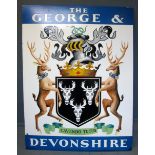An original enamel sign 'The George & Devonshire' 122cm x 91.5cm, The Duke of Devonshire is the only