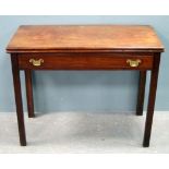 George III mahogany tea table (damaged)