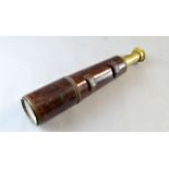 1st world leather and brass adjustable telescope marked tel .sig. MkIII also GS R J Beck London 1915