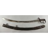 19th century cavalry sword with shagreen and wire grip,