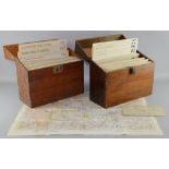 Probably complete set of 1941 war office ordnance survey maps, in two wooden cases