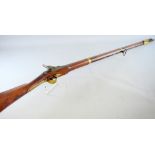 18th century flint lock musket dated 1831  length 147cm