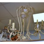 Metal framed chandelier