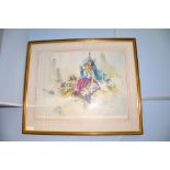 Gordon King, - Flower Girl, limited edition colour lithograph, signed in pencil and numbered 88/250,