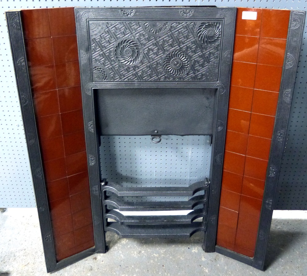 Thomas Jeckyll An Aesthetic Movement cast iron fireplace.  probably manufactured by Barnard,