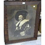 Oak framed print of the Laughing Cavalier