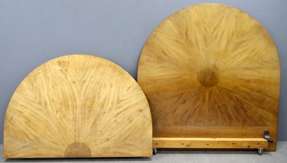 Betty Joel 'Sunburst' Bed, headboard and bed end, in walnut, 128cm by 134cm