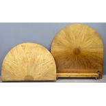 Betty Joel 'Sunburst' Bed, headboard and bed end, in walnut, 128cm by 134cm