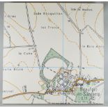 Anna Oliver, Ordnance Survey maps '67a' and '67b' depicting Beaufort, acrylic on canvas (2) both