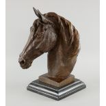 A contemporary bronze of a horse head