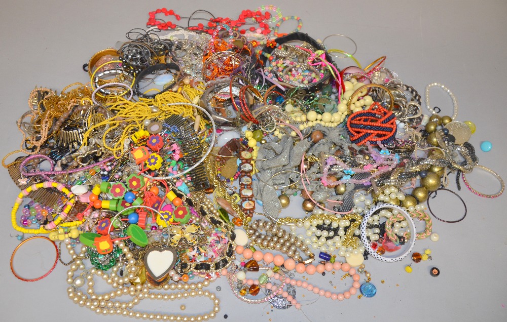 A large quantity of mixed fashion jewellery.