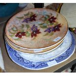 Pair of Royal Doulton plates painted with summer flowers titled 'Magnella D6298' possibly after a