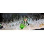 Collection of drinking glasses,