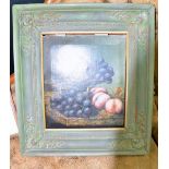 Oil on canvas still life with grapes, signed and dated 1927, Watercolor, Class in South Kensington