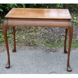 Queen Anne style mahogany side table