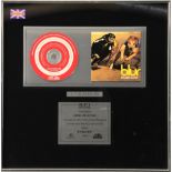 Blur, 2 x BPI platinum CD, presented to Graham Coxon to recognise sales in the United Kingdom of