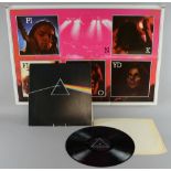 Pink Floyd, Dark Side of the Moon Vinyl LP, Harvest, SHVL 804, Light blue Triangle, Made in Gt.